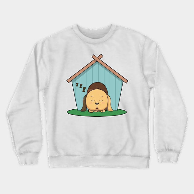 Dog in Dog house Crewneck Sweatshirt by Markus Schnabel